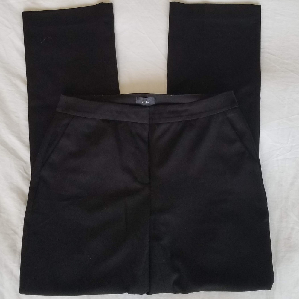 WHBM The Slim Boot Cut Pants- Black sz. 8 curvy